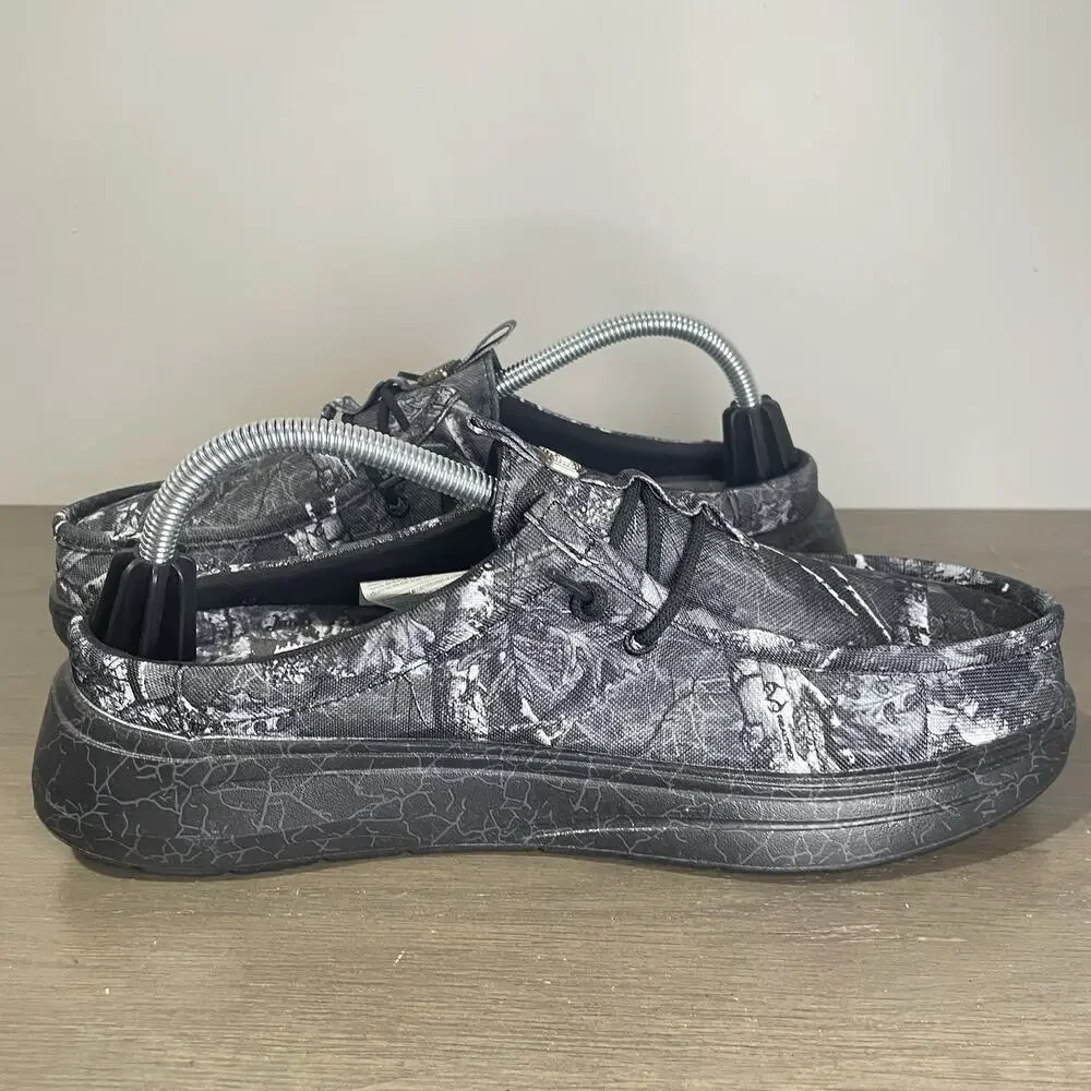 Jelly Roll Hey Dude Mens Size 9 Slides NEW Realtree Edge Wally Black Camo Shoes